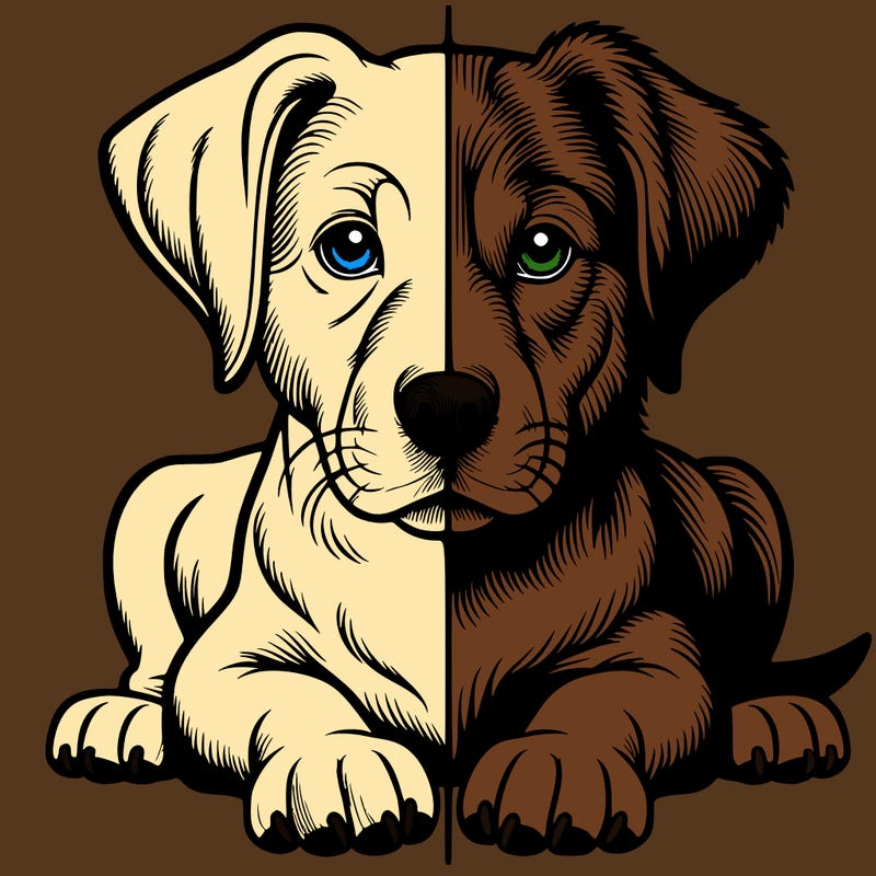 realistic dog split picture