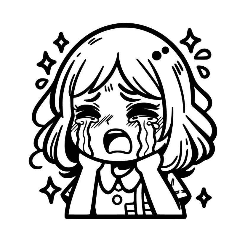 a girl crying