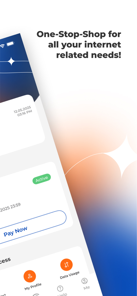 Overview of my Excitel app interface for internet management and payments