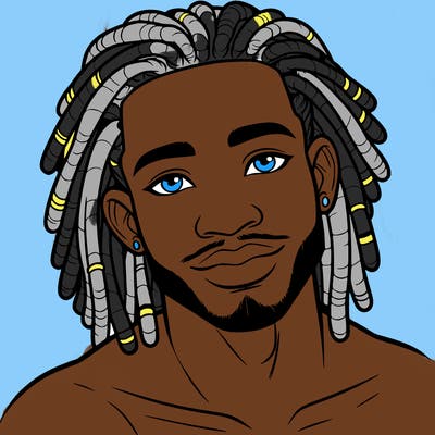 beautiful african american man with dreads