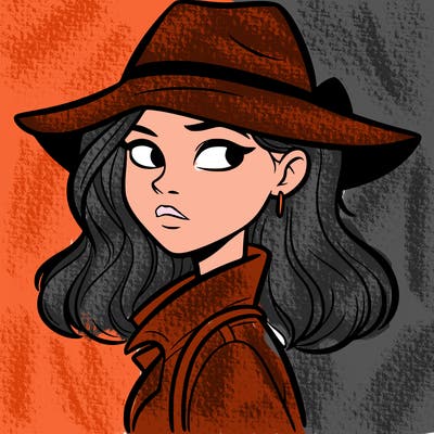 mysterious girl looking sideways