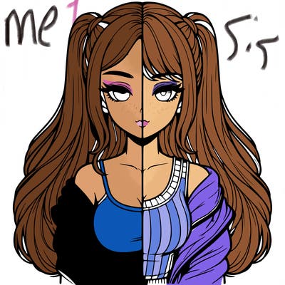 realistic girl split