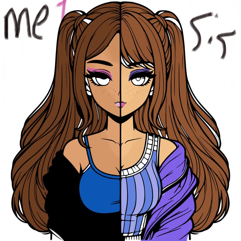 realistic girl split