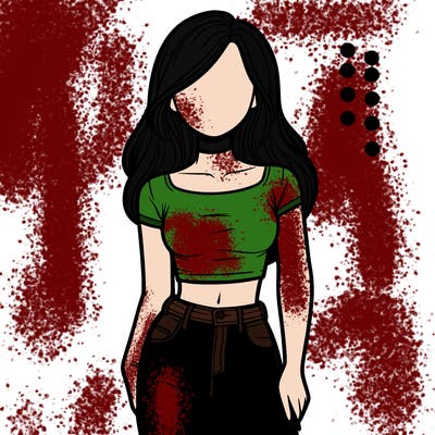 girl with a crop top and jeans