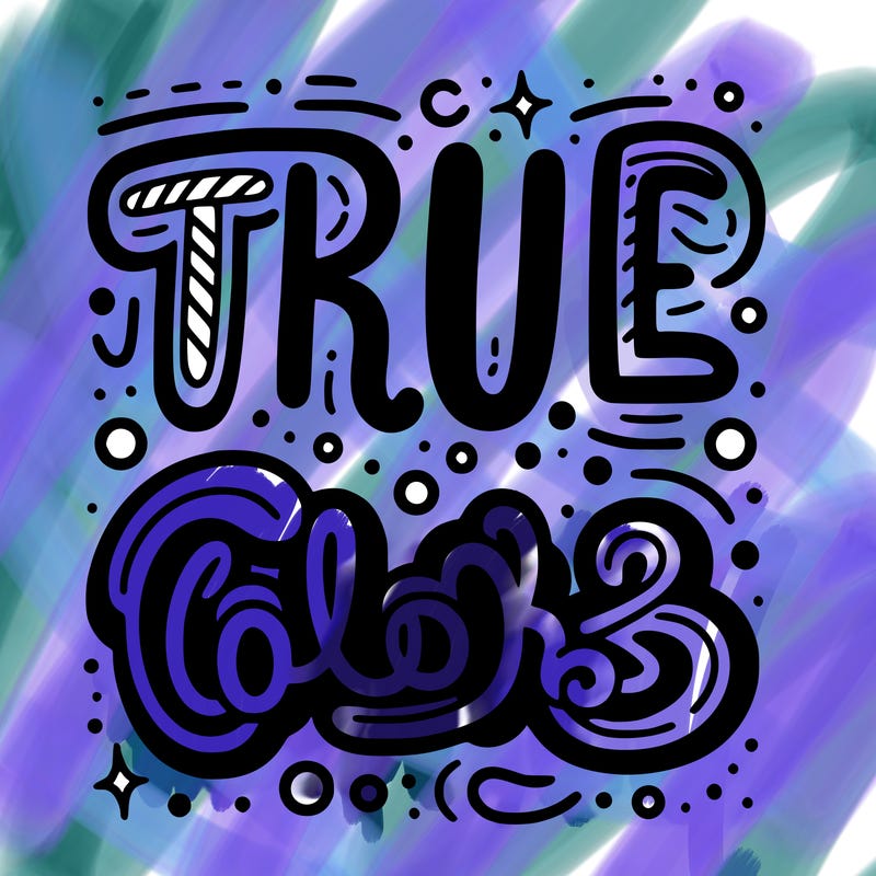 "true colors" written