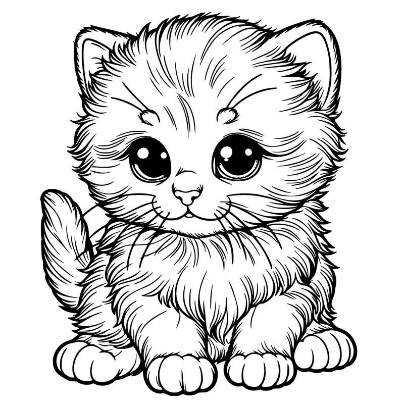 cute realistic kitten