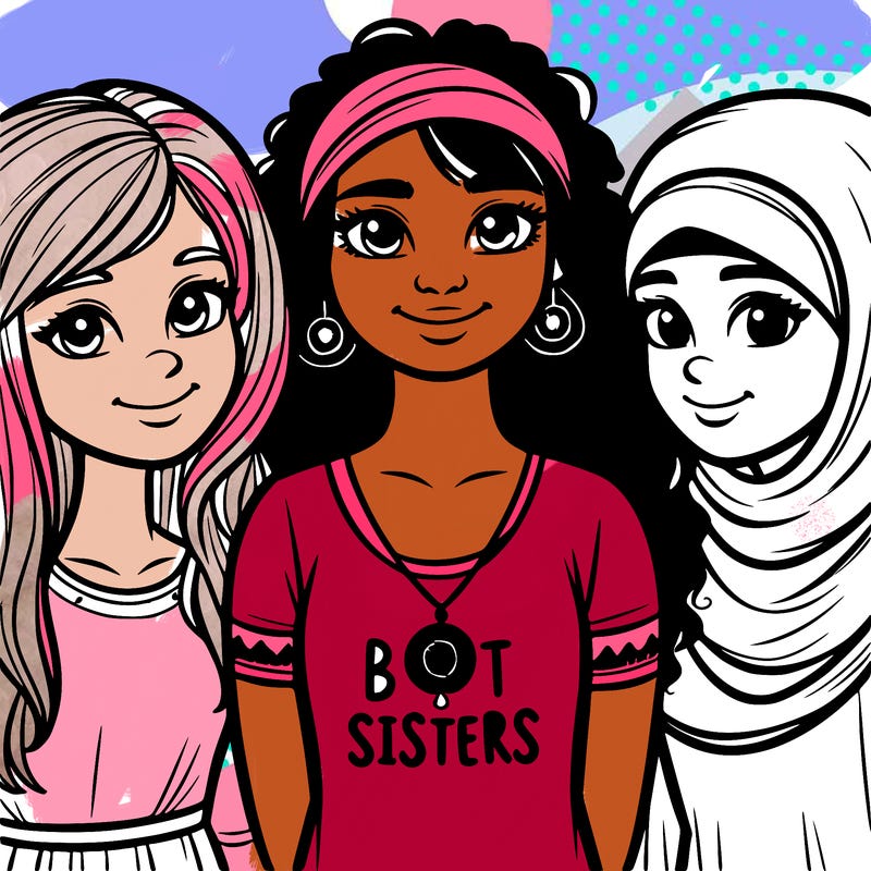 three sisters with a best sisters necklace