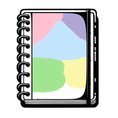 blank, realistic notebook