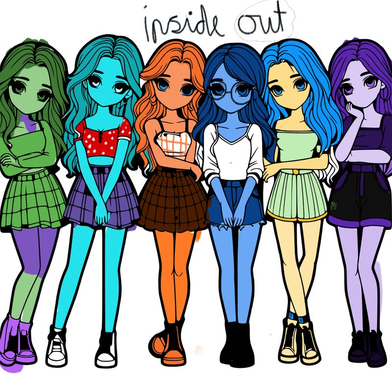 a group of girls realistic