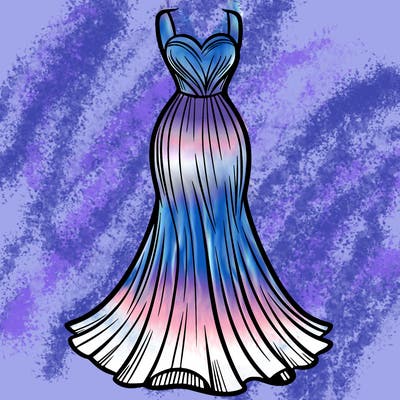 attractive long fashion dress