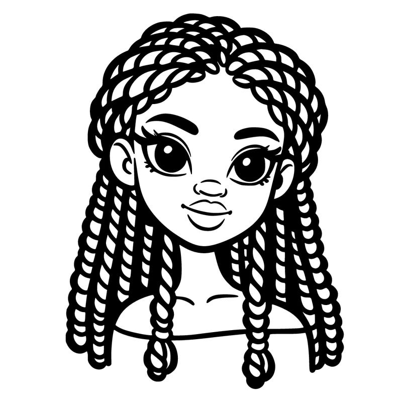 black girl with braids