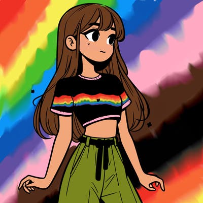 girl in a cute crop top