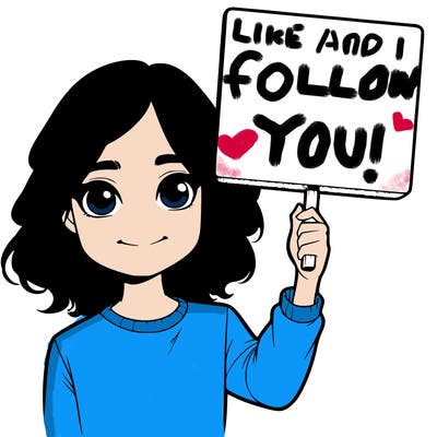 realistic girl holding up a sign