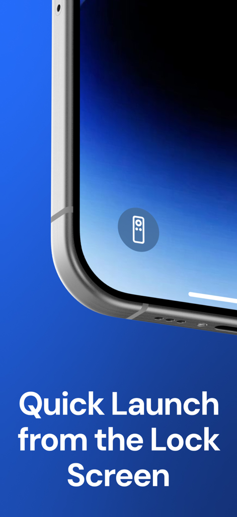 Universal Remote Control TV ・ - Atajo de inicio rápido para la app Universal Remote en la pantalla de bloqueo de un iPhone