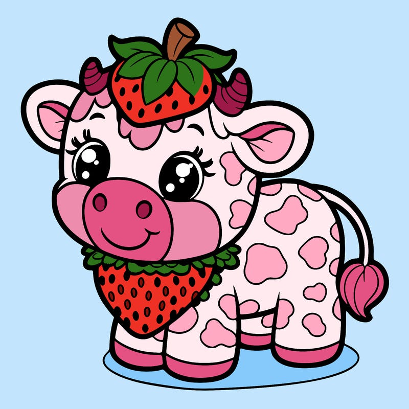 strawberry cow