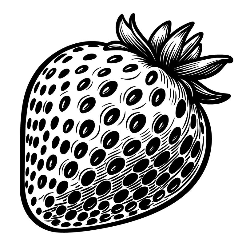 realistic strawberry