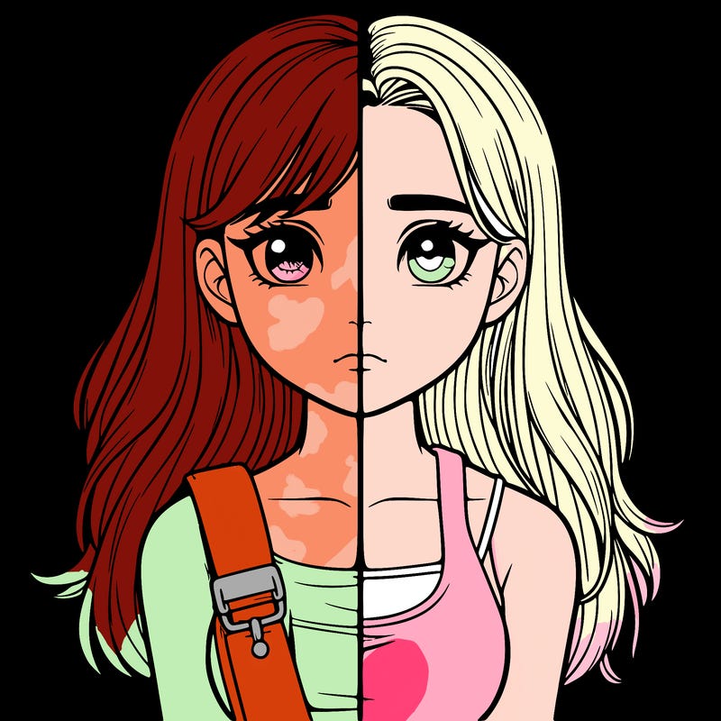 realistic girl split