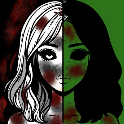 realistic girl split