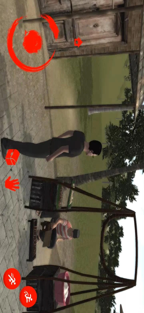 Sate Gagak Rituals - Third person view of a character standing near a street food stall in the game Sate Gagak Rituals