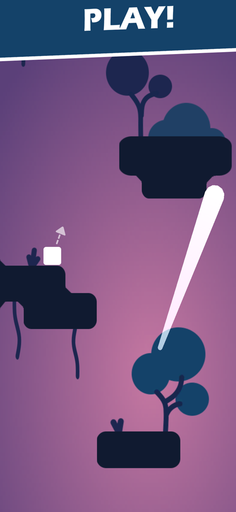 Square On Top gameplay featuring a white square jumping on floating platforms