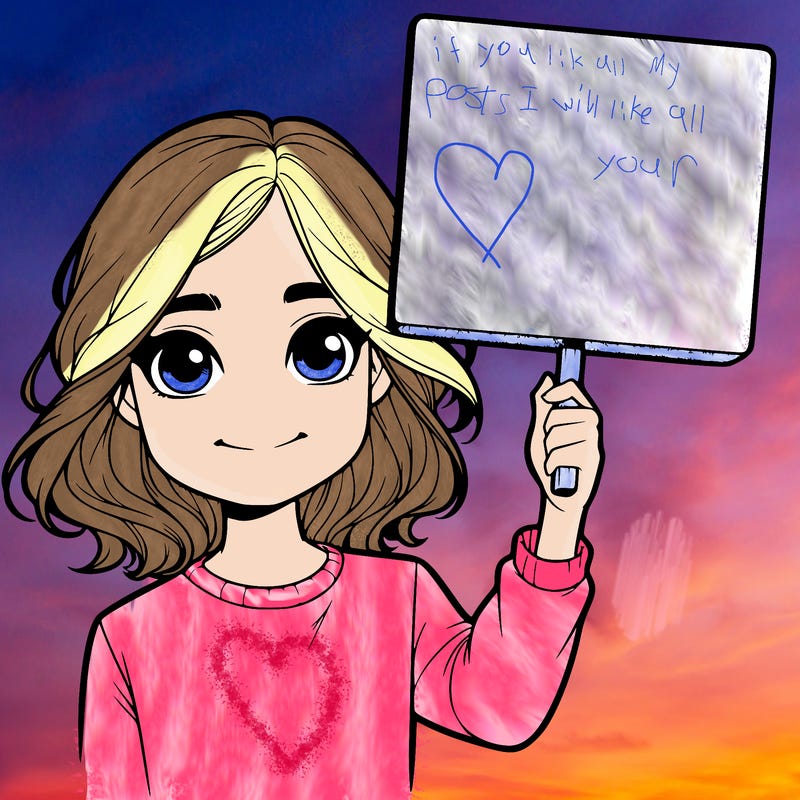 realistic girl holding up a sign