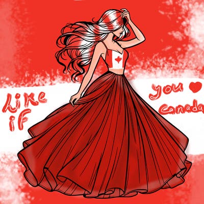 realistic woman with dress flowing in the wind