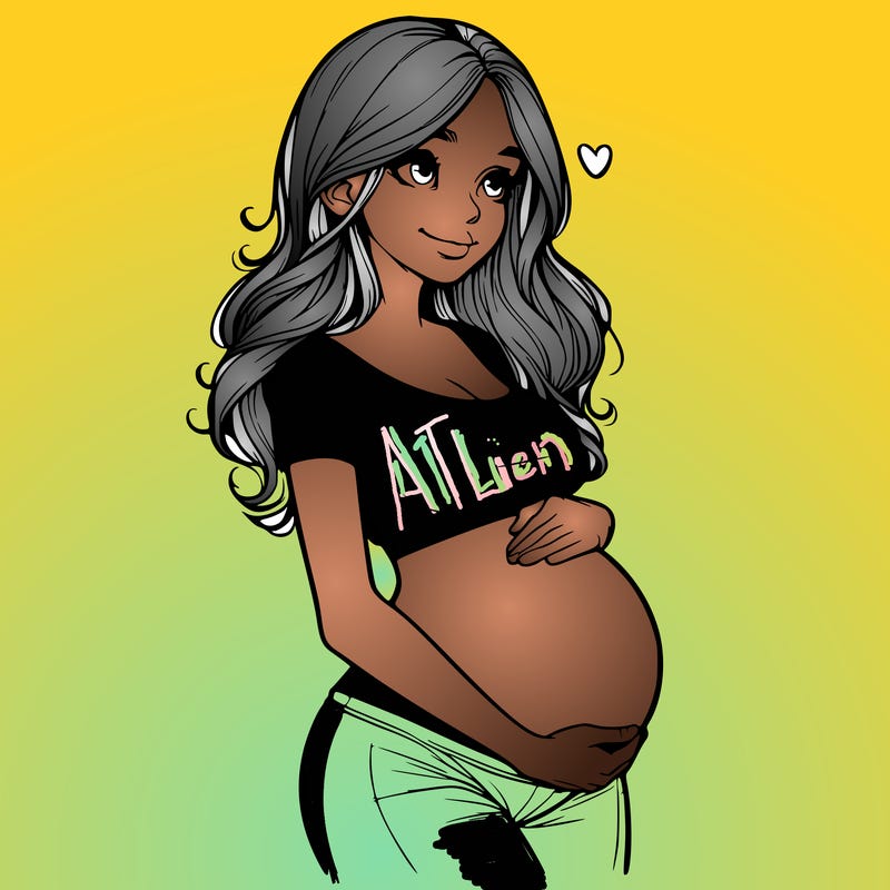 realistic pregnant girl