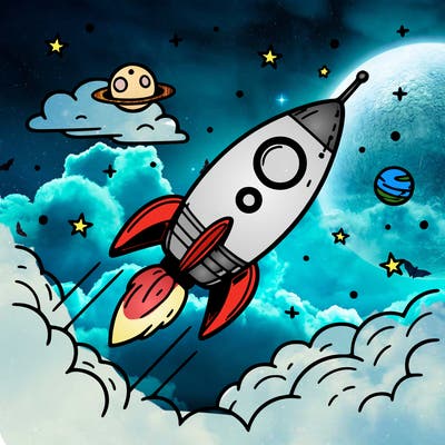 rocket in space