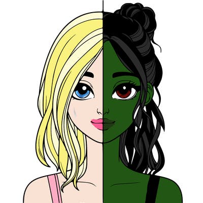 realistic girl split