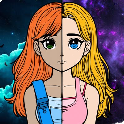 realistic girl split