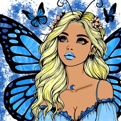 butterfly fairy realistic girl