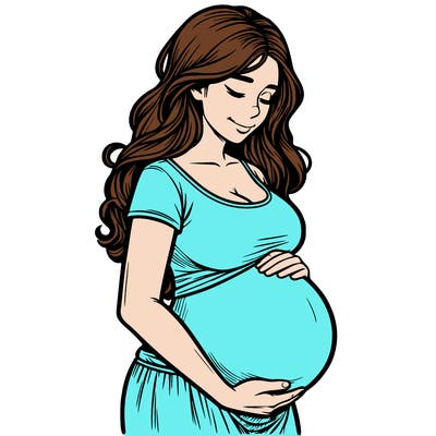 woman heavily pregnant realistic