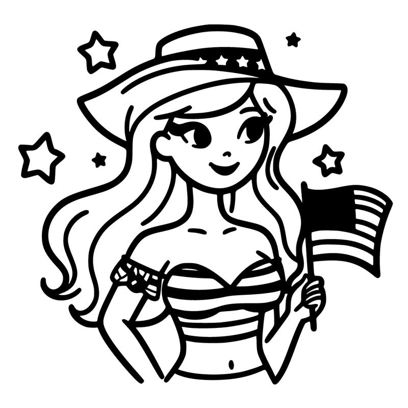 fourth of july woman