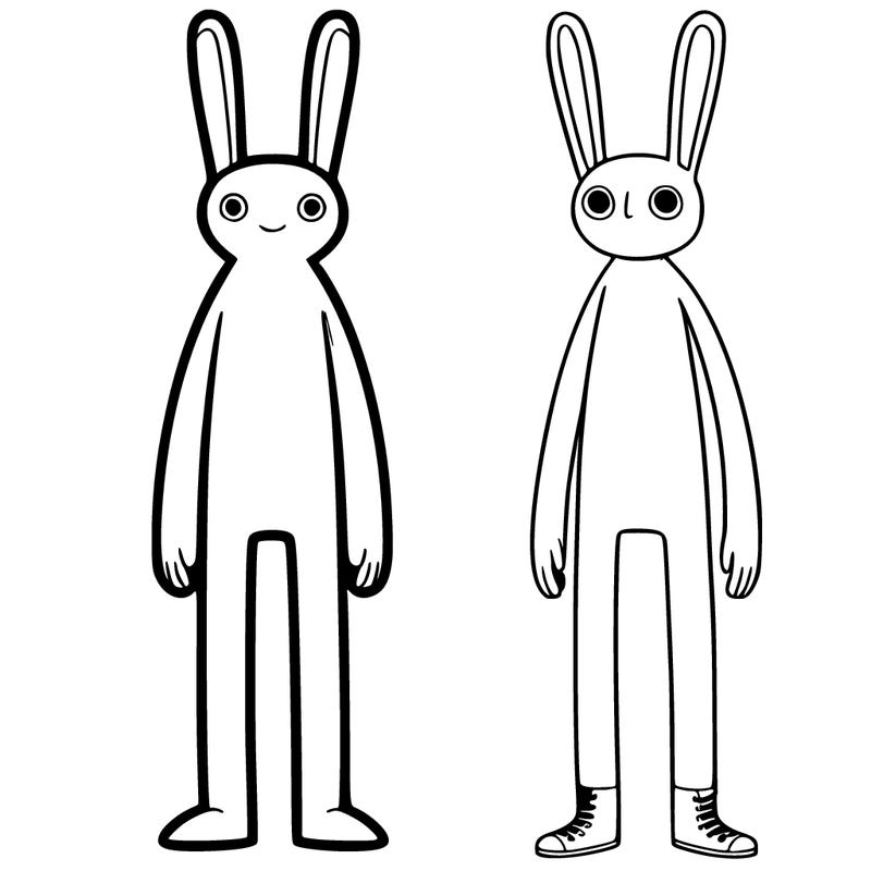 tall human like bunny