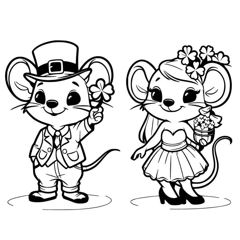 mickey and minnie mouse st patty's day