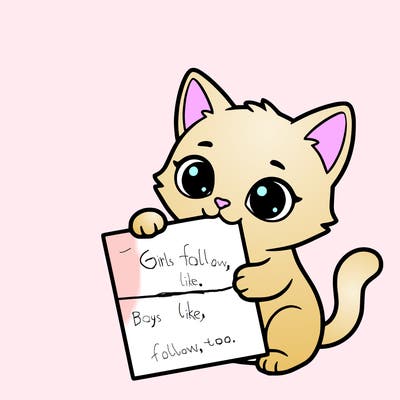 a small cat with a blank sheet of paper in its hand. the cat is sooooooo cute!