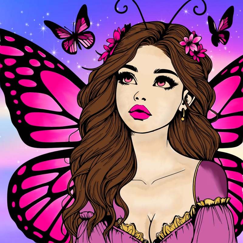butterfly fairy realistic girl