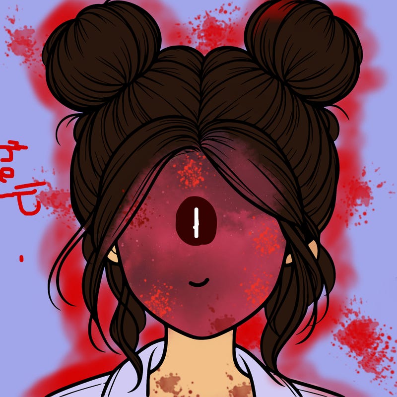 realistic girl with buns on the top of her hair