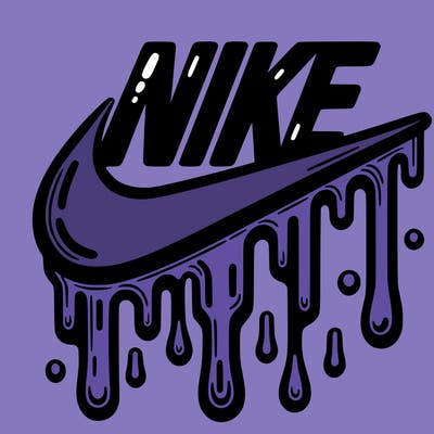 dripping nike logo