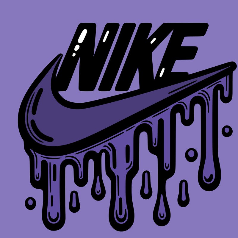 dripping nike logo
