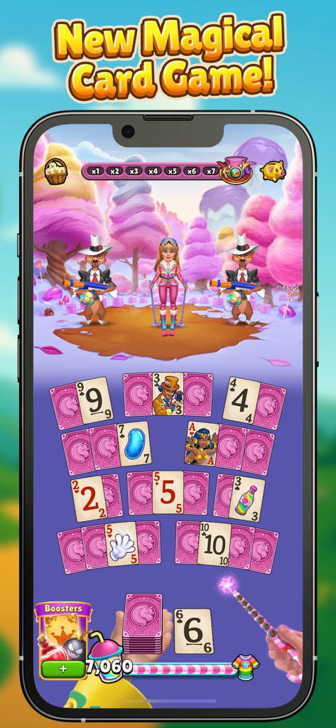 Sorcery School - Solitaire card game gameplay from Sorcery School with magical themes and characters.