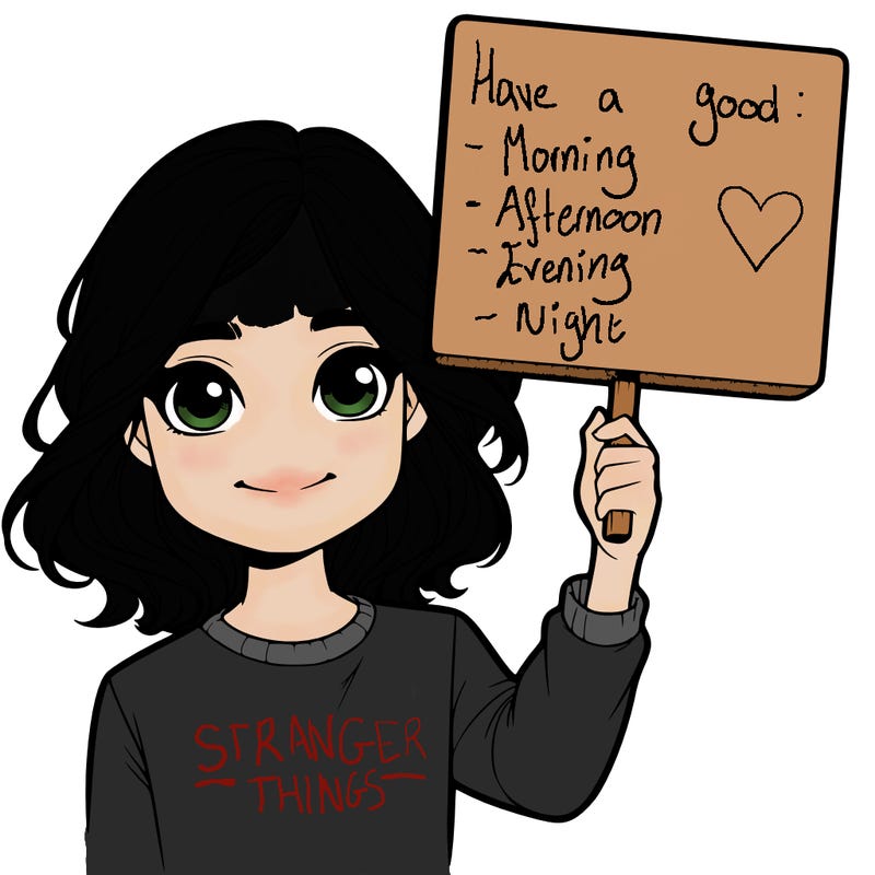 realistic girl holding up a sign