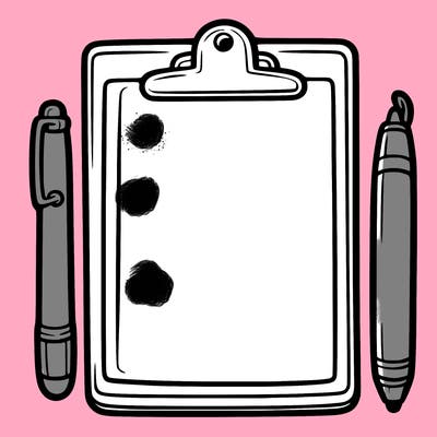 blank clip board with pen