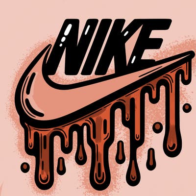 dripping nike logo