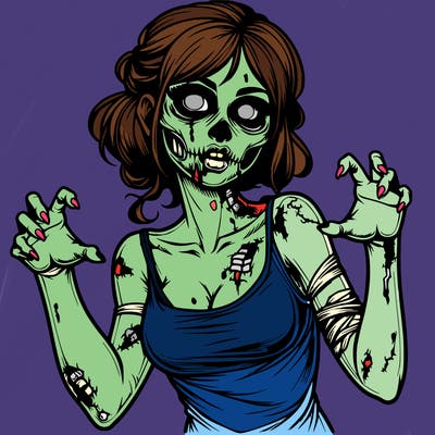 realistic zombie girl
