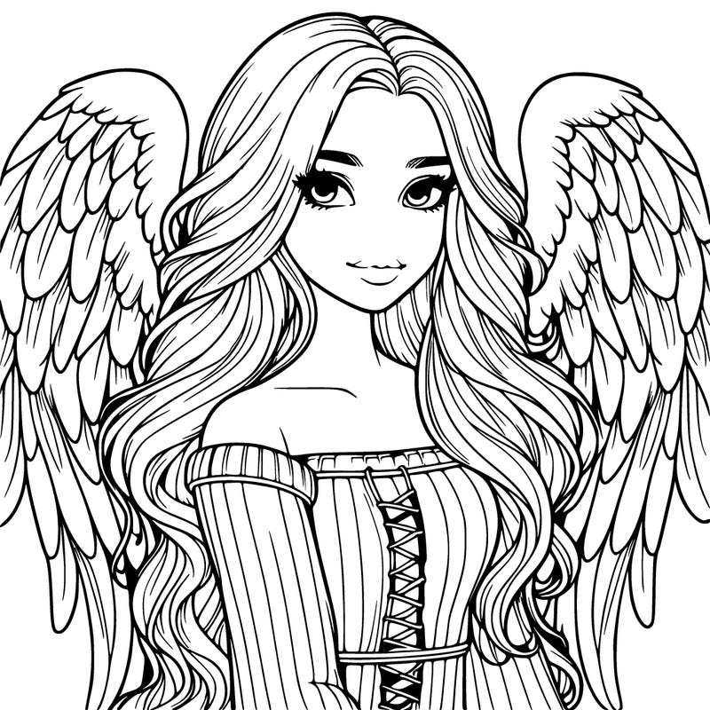 realistic girl with wings