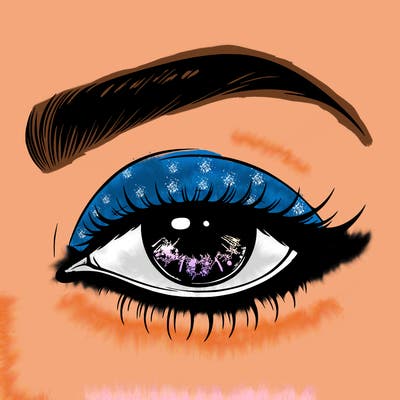 eye closed realistic