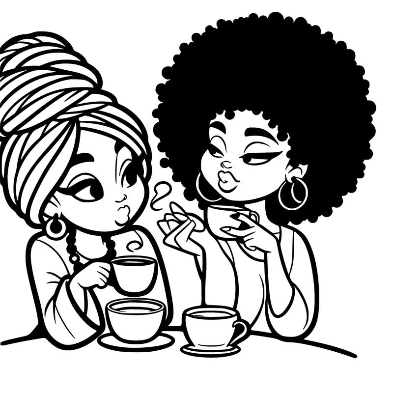 black women drinking tea