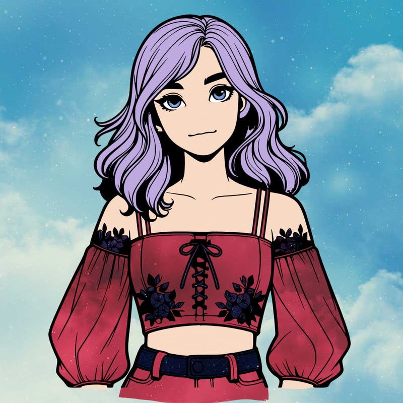 realistic girl with crop top