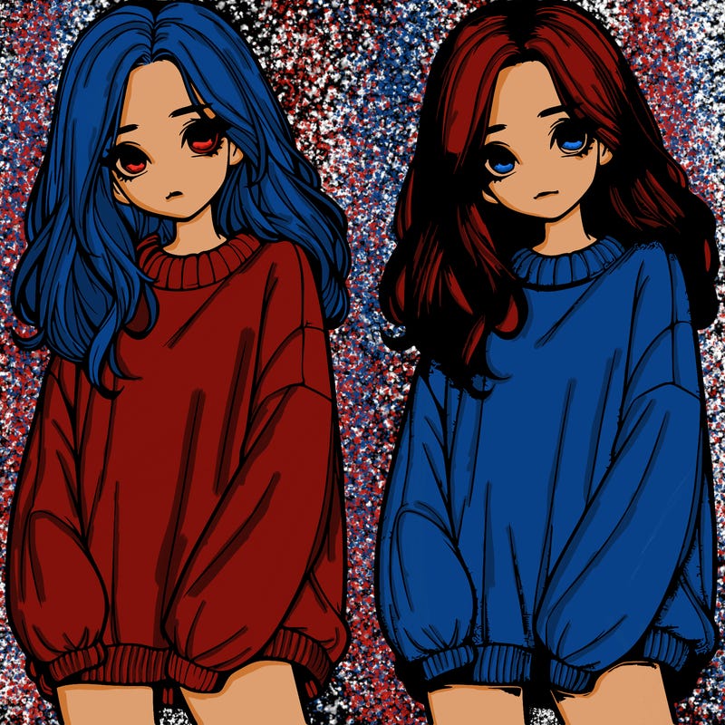 realistic girl with baggy sweater